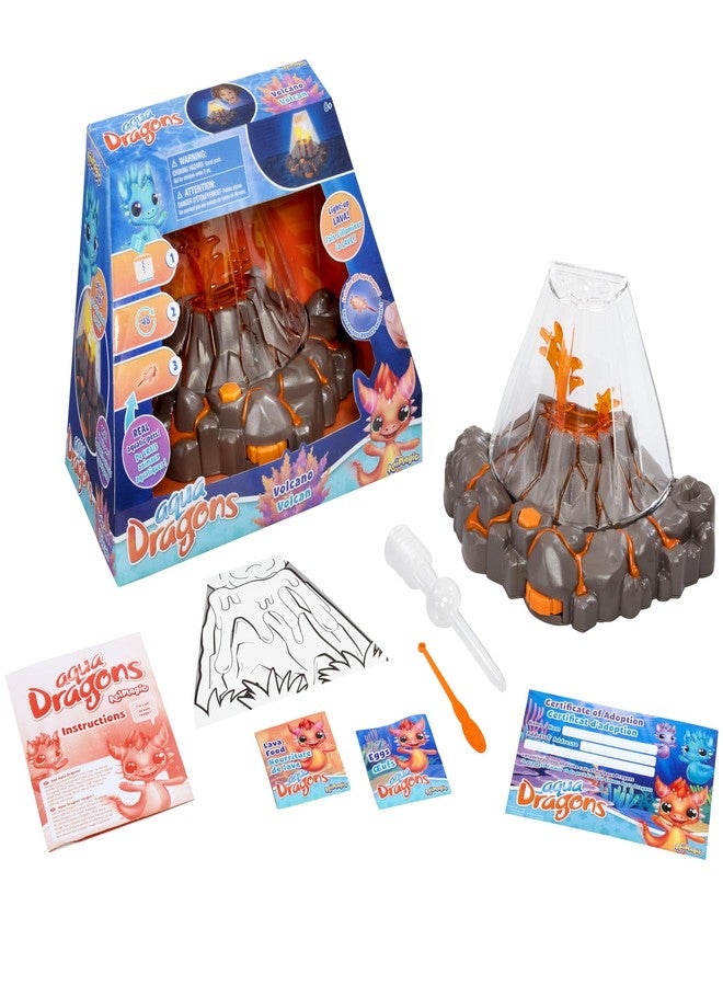 Animagic Aqua Dragons Volcano | Build an Aquatic Ecosystem, Watch Prehistoric Pets Hatch & Grow | Science Kit with LED Light-Up Tank | Includes Exclusive RED Aqua Dragons | Ages 6+ - Image 1